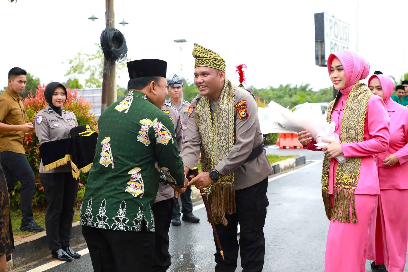 WAKIL BUPATI SIAK HUSNI MERZA, HADIRI PENYAMBUTAN KAPOLRES SIAK
